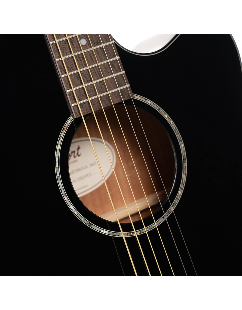 Cort Earth 60CE Black Guitar with Pickup Solid Top
