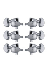 Grover Original Rotomatic. Deluxe diecast housing. 14:1 gear ratio. Singles. 3-a-side. Chrome.