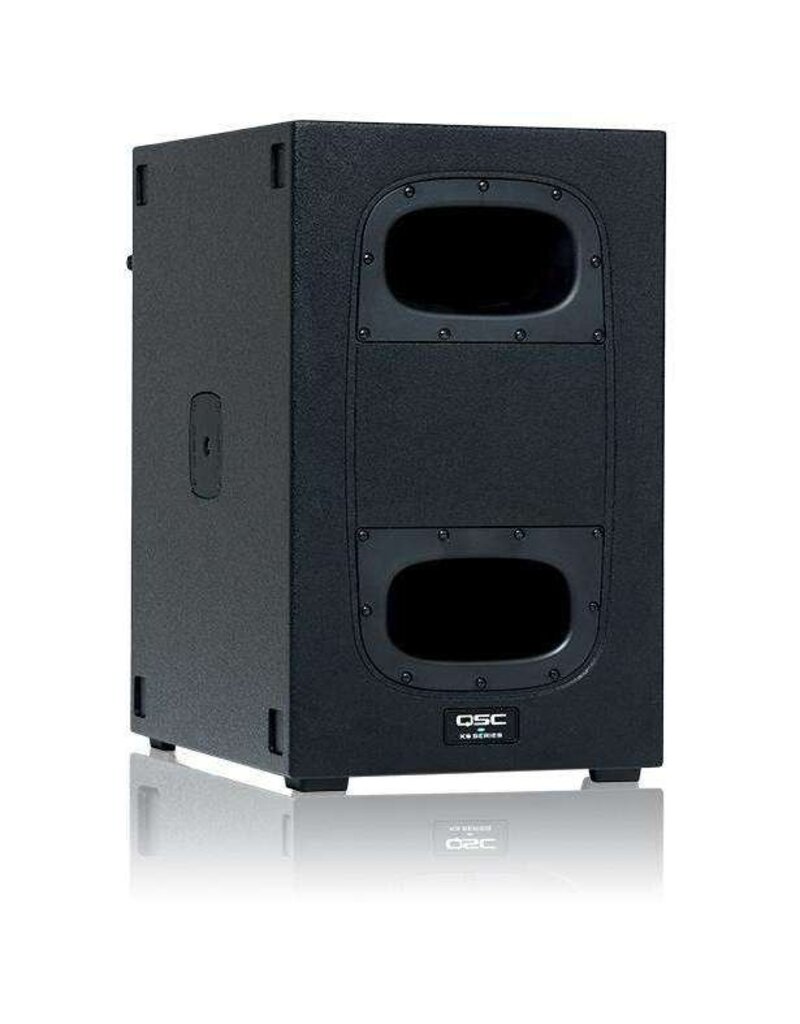 QSC KS112 2000W active, Ultra-Compact subwoofer; 12-inch woofer; 4 x swivel caster