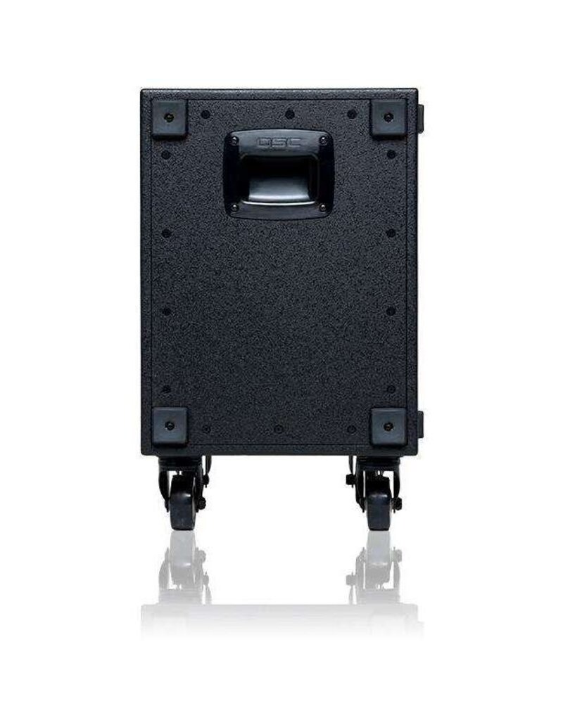 QSC KS112 2000W active, Ultra-Compact subwoofer; 12-inch woofer; 4 x swivel caster