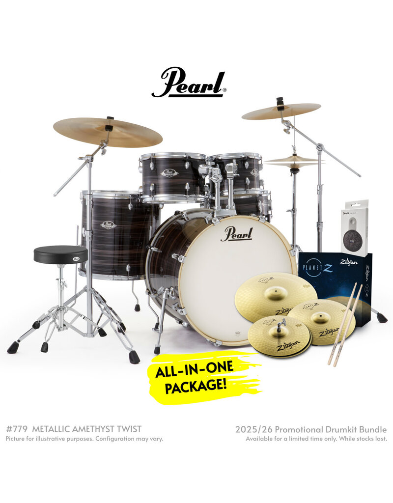 Pearl EXX  EXPORT PLUS  22" FUSION PLUS KIT PACKAGE - AMETHYST TWIST - NEW!