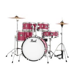 Pearl Roadshow Junior Pink Metallic 5pc with Harware and Cymbals - 16 Bass, 8-10-13, 12 Snare