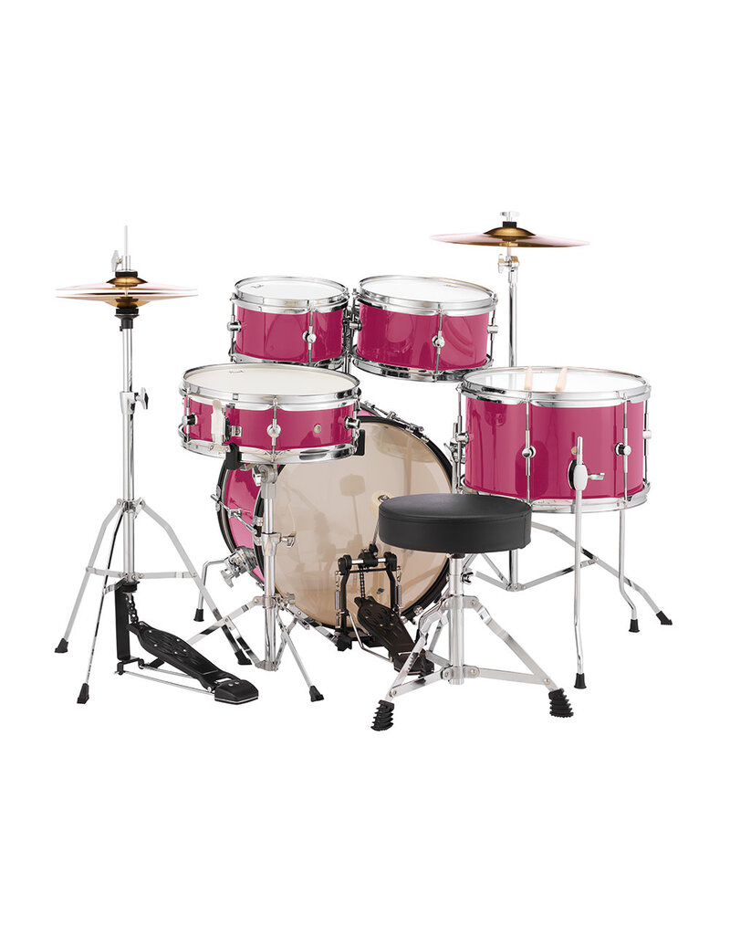 Pearl Roadshow Junior Pink Metallic 5pc with Harware and Cymbals - 16 Bass, 8-10-13, 12 Snare