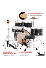 Pearl Roadshow Junior Pink Metallic 5pc with Harware and Cymbals - 16 Bass, 8-10-13, 12 Snare