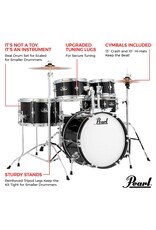 Pearl Roadshow Junior Pink Metallic 5pc with Harware and Cymbals - 16 Bass, 8-10-13, 12 Snare