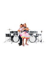 Pearl Roadshow Junior Pink Metallic 5pc with Harware and Cymbals - 16 Bass, 8-10-13, 12 Snare