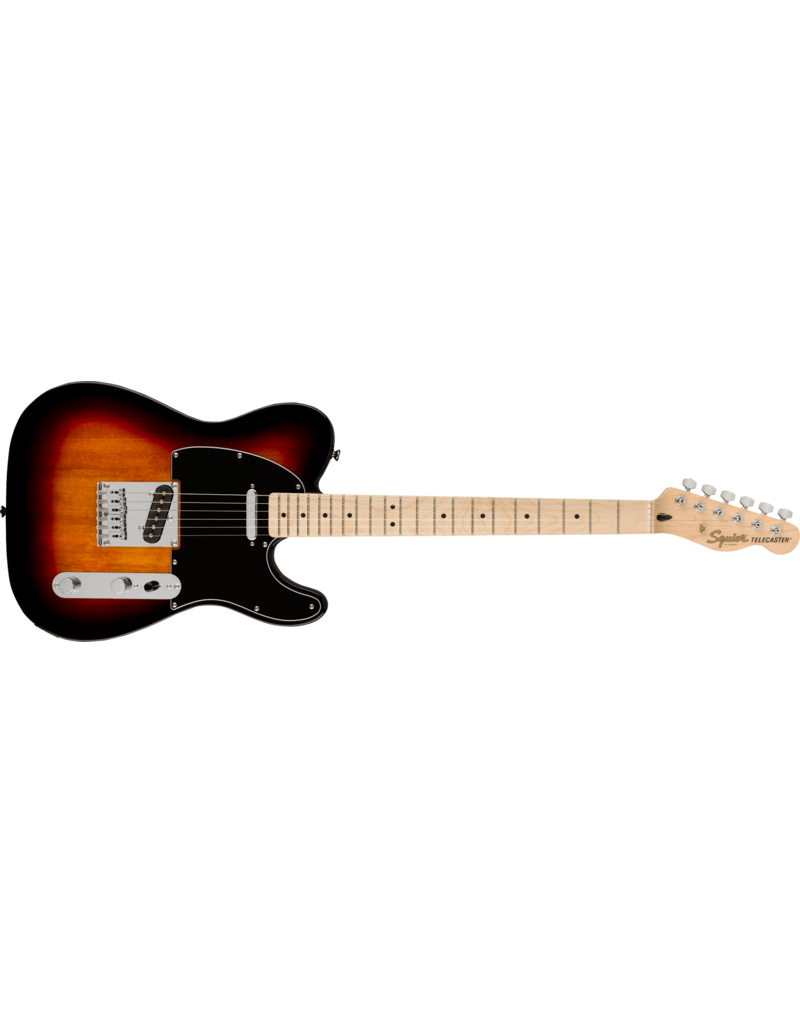 Squier Affinity Series® Telecaster®, Maple Fingerboard, Black Pickguard, 3-Color Sunburst