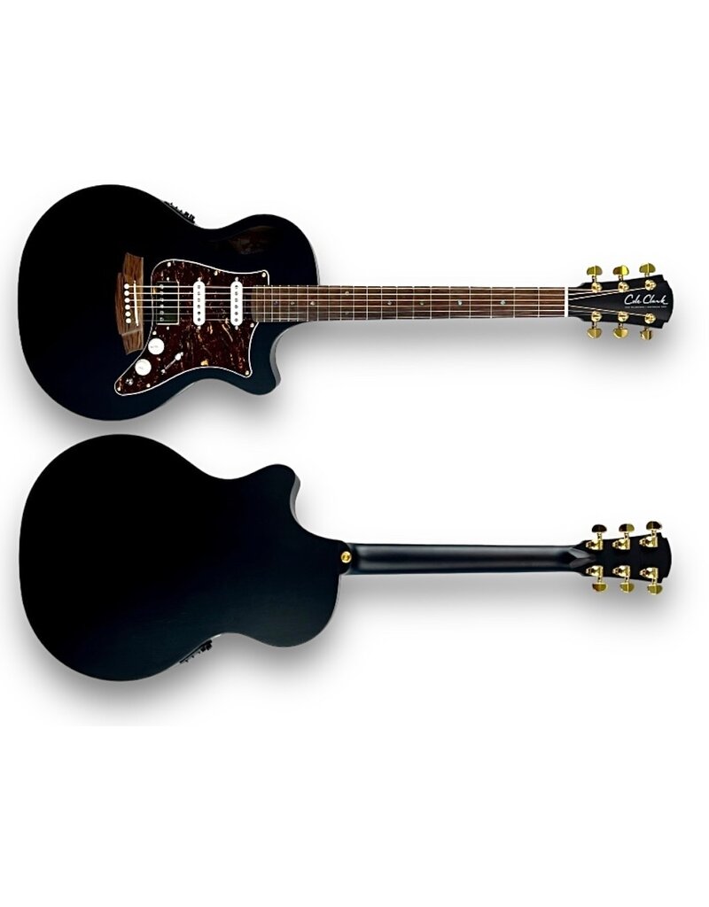 Cole Clark Thinline True Hybrid All Blackwood HSS Black