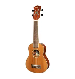 TIKI Cedar S/Top Soprano Uke w/pu with case