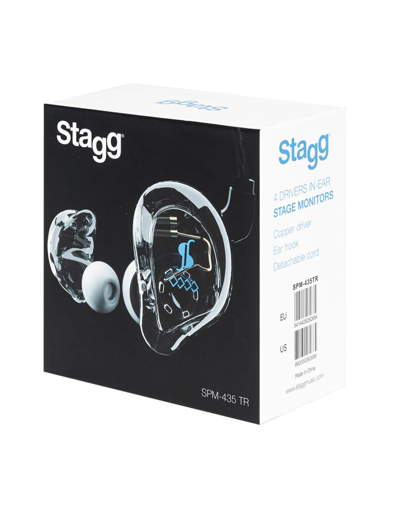 Stagg Quad Driver In-Ear Stage Monitors transparent