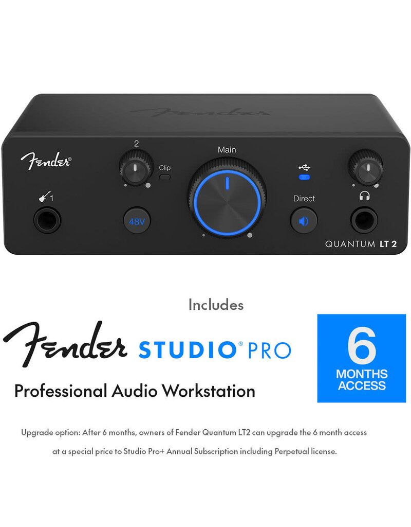 Fender QUANTUM LT2 2x2 USB-C AUDIO INTERFACE