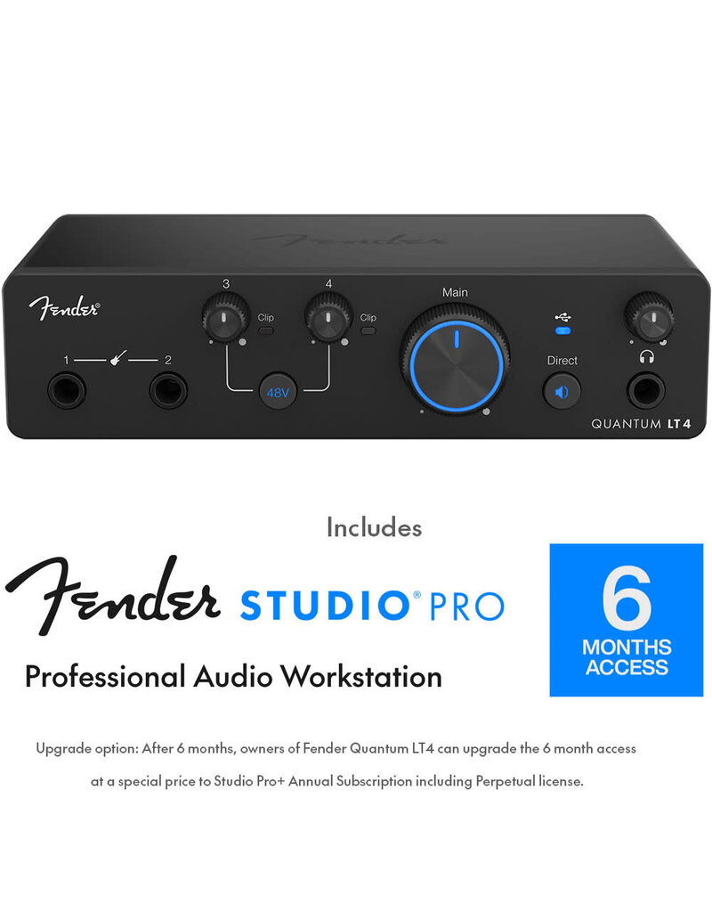 Fender QUANTUM LT4 4x2 USB-C AUDIO INTERFACE