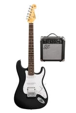 SX HSS 4/4 Guitar Pack - Black + SX10 amp