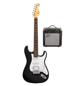 SX HSS 4/4 Guitar Pack - Black + SX10 amp