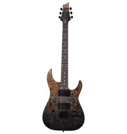 Schecter C-1 Standard Black Fade Burst Burl