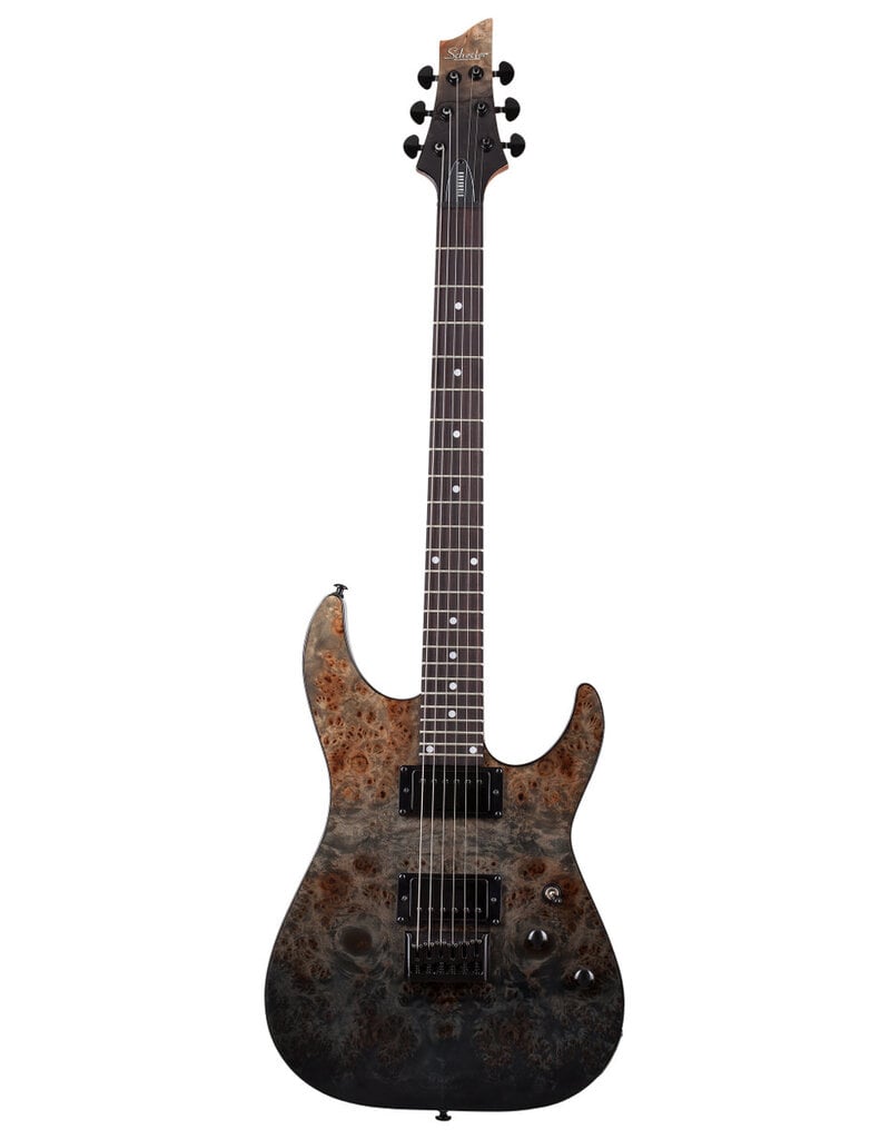Schecter C-1 Standard Black Fade Burst Burl