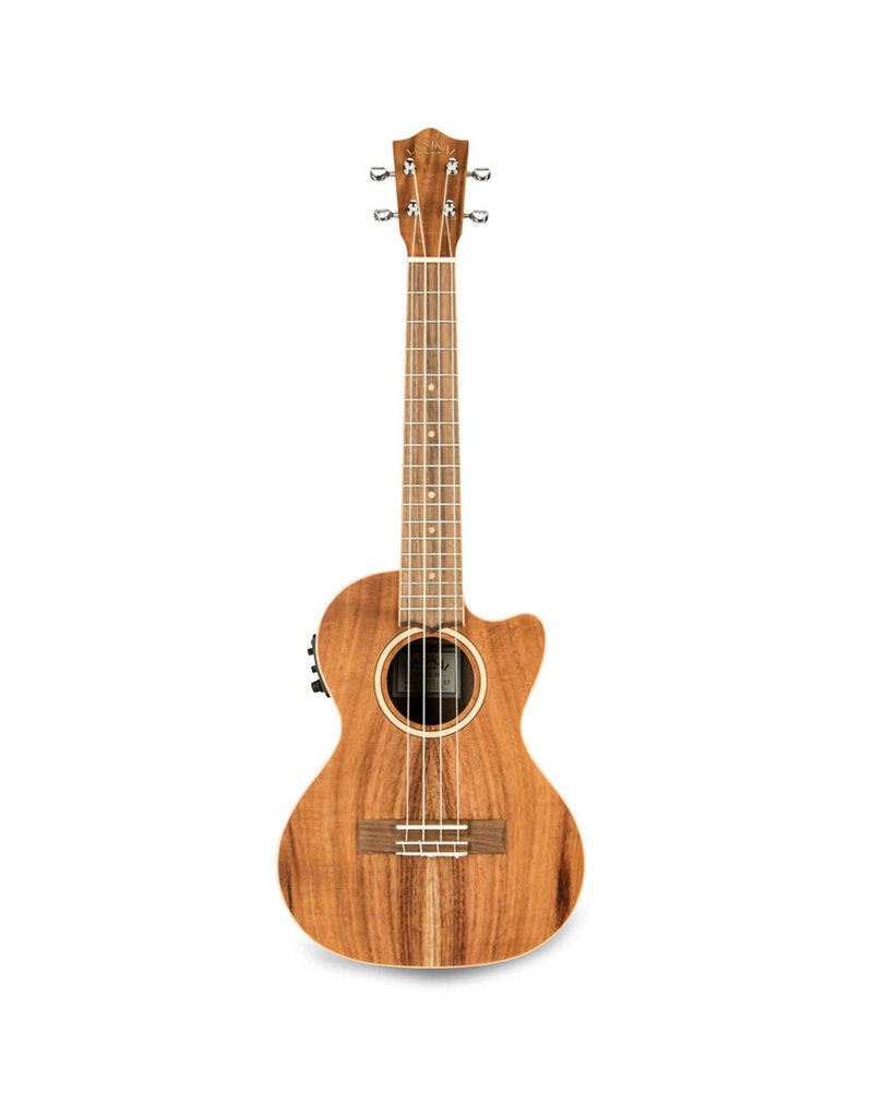 Lanikai Acacia Solid Top Series Tenor AC/EL Ukulele in Natural Satin Finish Includes 20mm Lanikai Padded Gig Bag