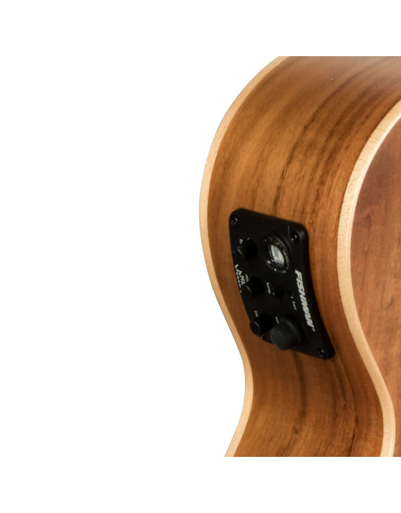 Lanikai Acacia Solid Top Series Tenor AC/EL Ukulele in Natural Satin Finish Includes 20mm Lanikai Padded Gig Bag