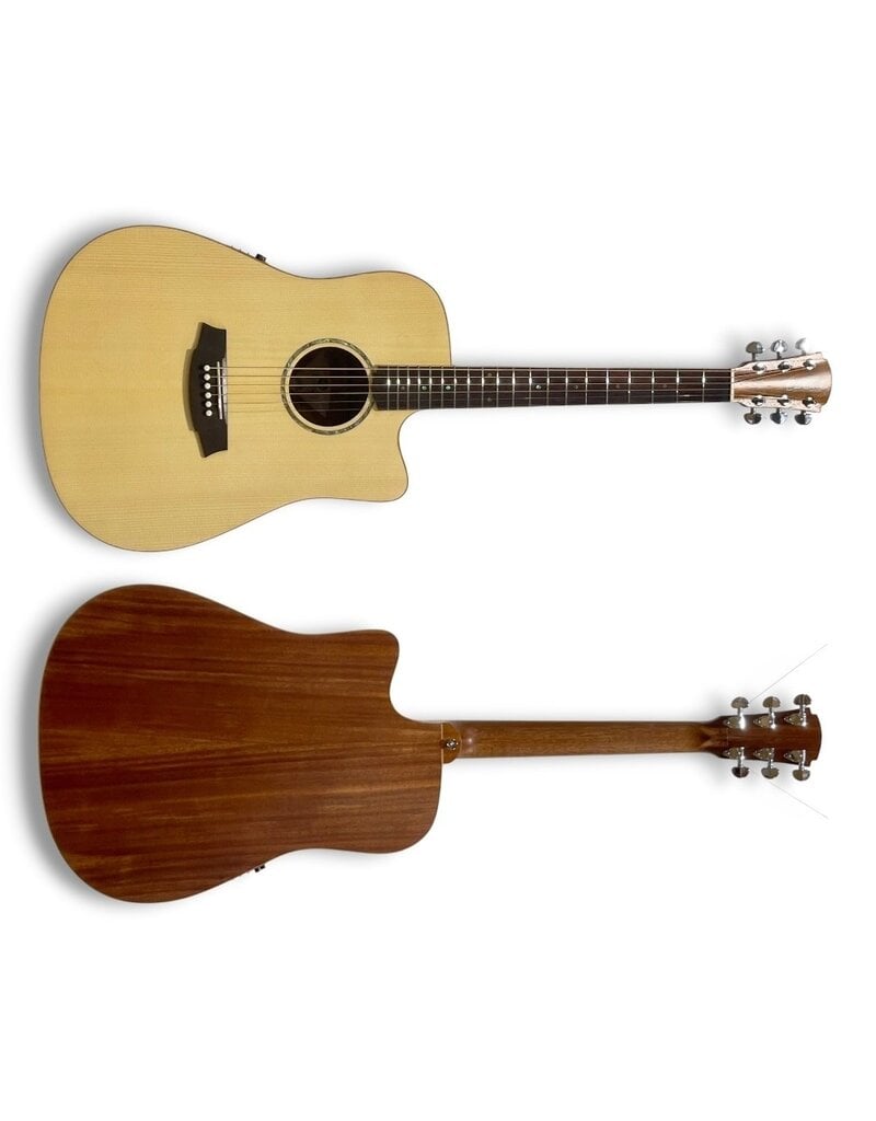 Cole Clark STUDIO Dreadnought, Solid Spruce Top, Solid, African Mahogany, back & sides, Made China & Australia