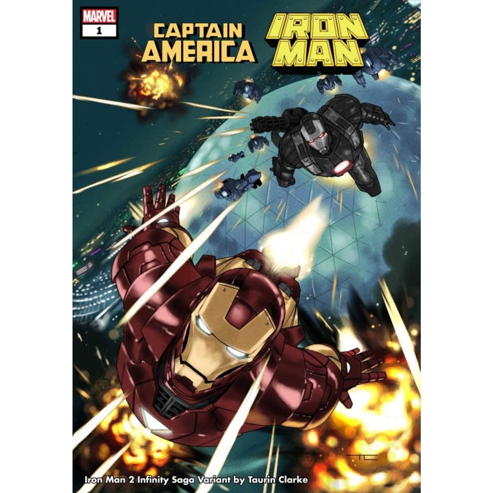 Marvel Captain America / Iron Man #1 Clarke Infinity Saga Variant