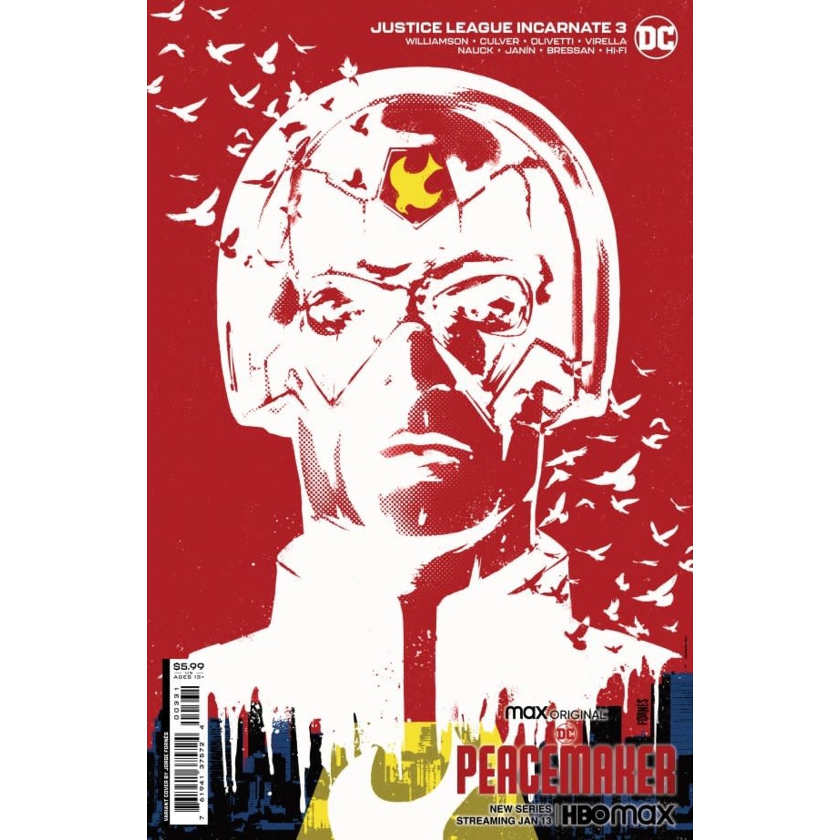 DC Comics Justice League Incarnate #3 Cover C Jorge Fornés Peacemaker Card Stock Variant