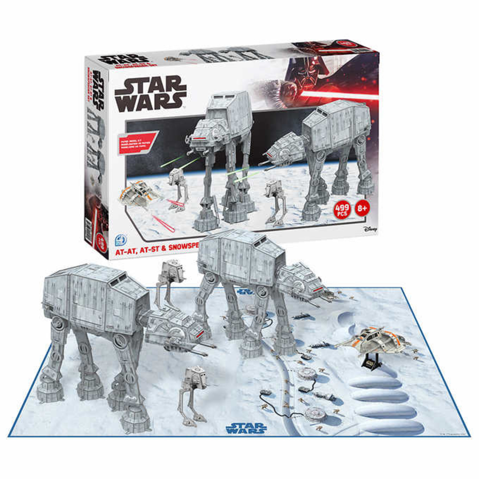 4D brand Star Wars AT-AT, AT-ST, Snowspeeder Model Set Multi Pack Set