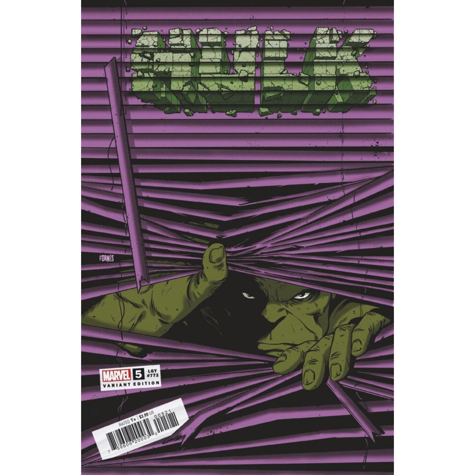 Marvel Hulk #5 Jorge Fornés Window Shades Variant