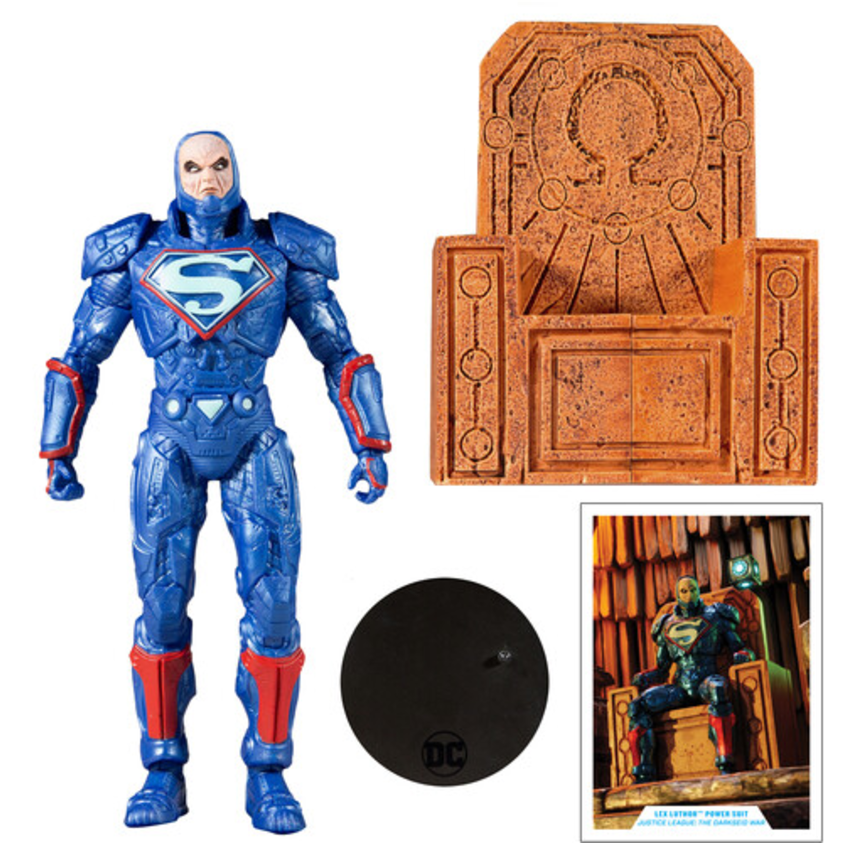 McFarlane Toys DC Multiverse Lex Luthor Blue Power Suit Justice League: The Darkseid War