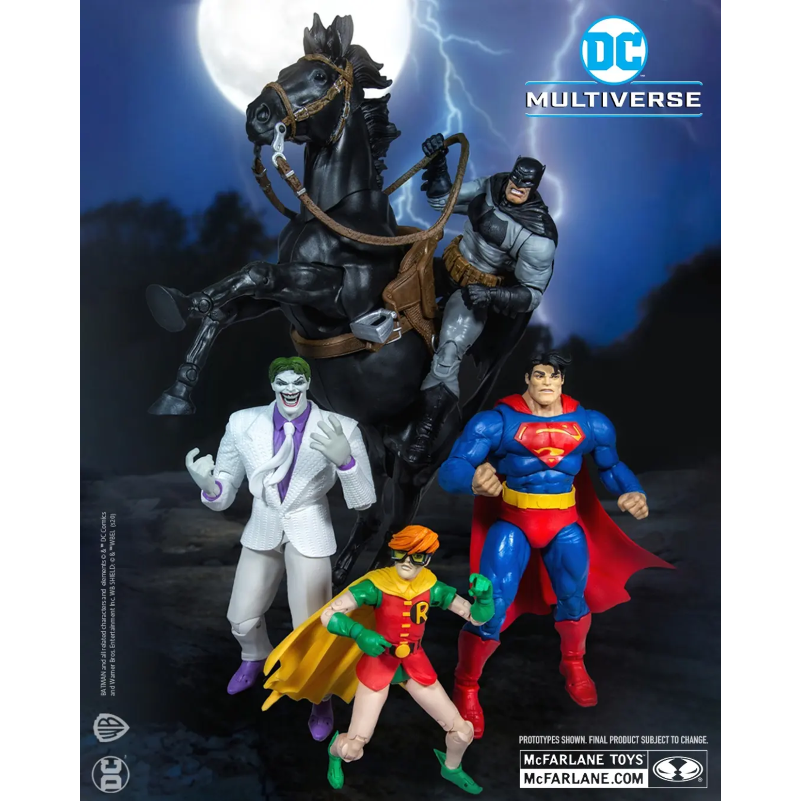 McFarlane Toys Batman: The Dark Knight Returns DC Bundle Set (4) w/Build-A-Horse