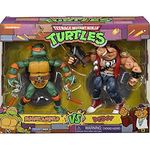 playmates Teenage Mutant Ninja Turtles 6 Inch Action Figure Original TV 2-Pack - Michelangelo vs Bebop
