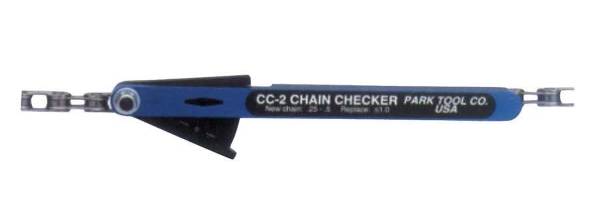 Park Tool, CC-2, Chain wear indicator, Shows percentage of wear