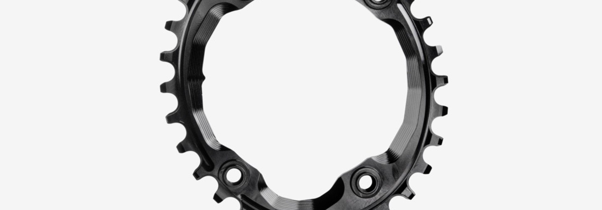 absoluteBLACK Oval 96 BCD Chainring for Shimano XTR M9000 - 30t, 96 Shimano Asymmetric BCD, 4-Bolt, Narrow-Wide, Black