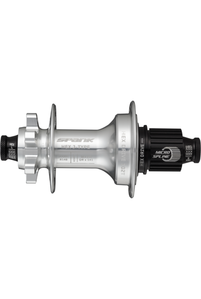 Spank Hex Silver Hub Front + Rear 32H Boost  (FH Not Included)