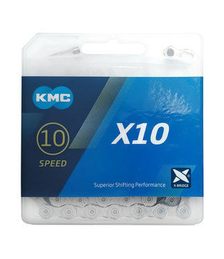 KMC KMC X10 (GREY) 10 SPEED CHAIN (Compatibility-Shimano-Campagnolo-Sram)