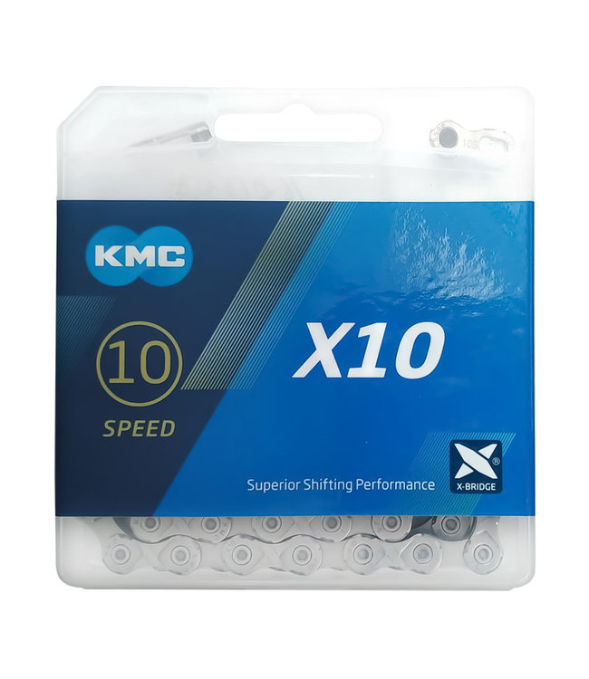 KMC KMC X10 (GREY) 10 SPEED CHAIN (Compatibility-Shimano-Campagnolo-Sram)