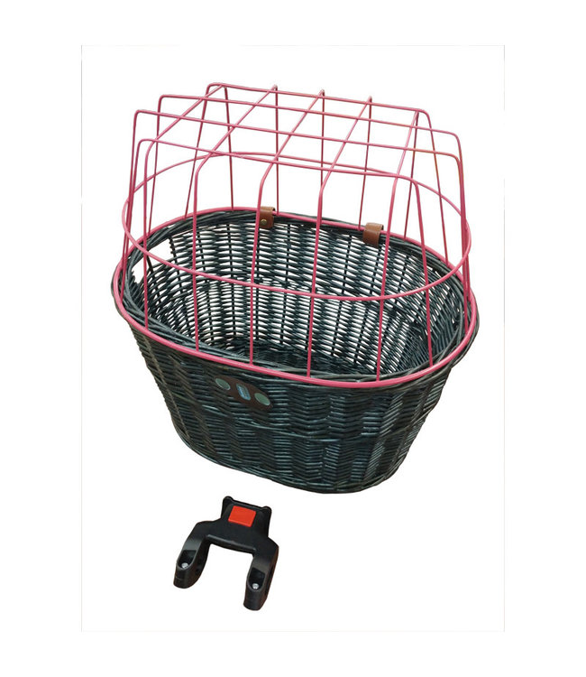 DAMCO FRONT BASKET ADVENTURE 3QR (BLACK WICKER)