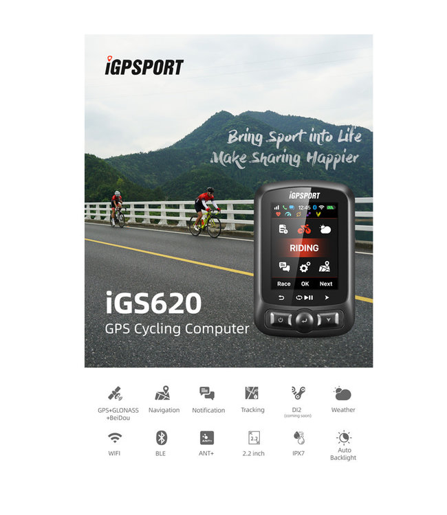IGPSPORT ORDINATEUR DE CYCLISME GPS IGS620 IGPSPORT