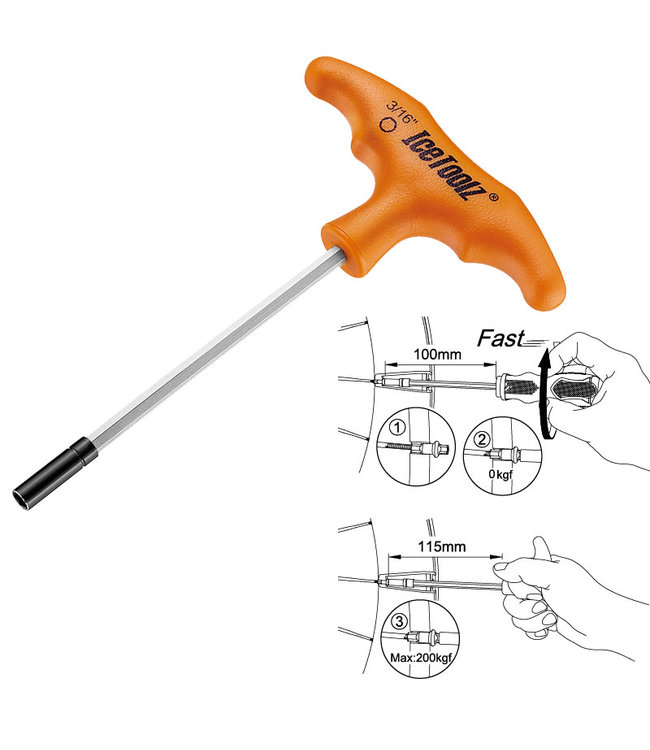 ICETOOLZ ICETOOLZ SPOKE TOOL - 3/16 (HEX) NIPPLE WHEEL TOOLS