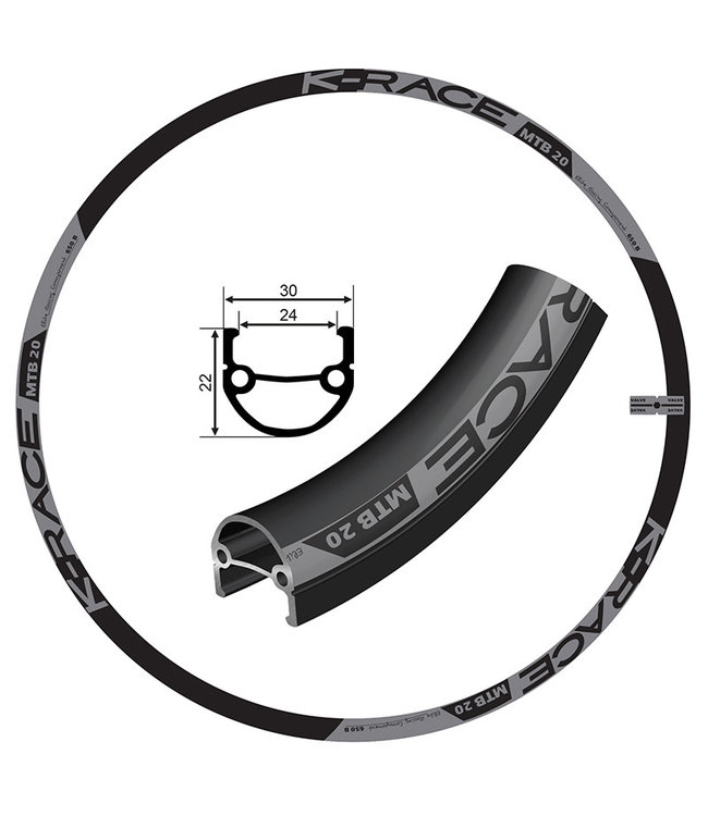K-RACE K-RCEKR27.5" MTB 20 [DISC]27.5" / 650B RIMS