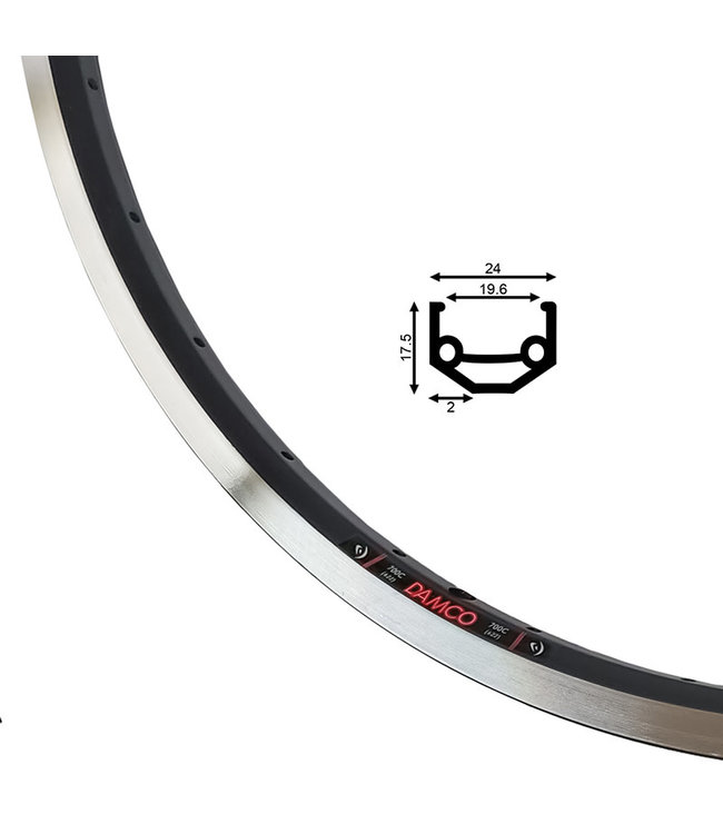 DAMCO DAMCO 700C (DOUBLE WALL)700C HYBRID/CYCLECROSS RIM