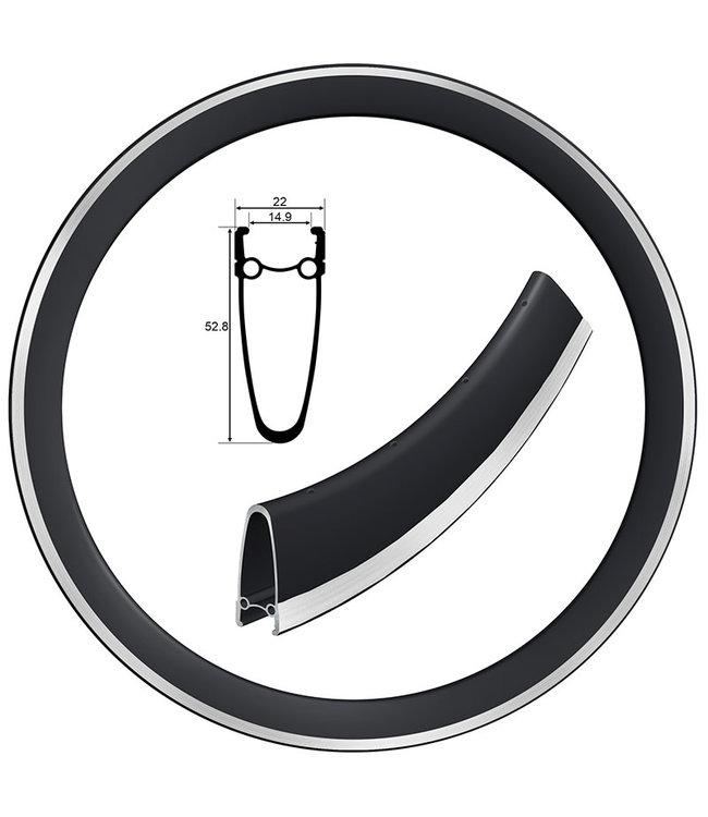 DAMCO DAMCO 700C FIXIE MATT BLACK [50MM]700 FIX BIKE RIMS