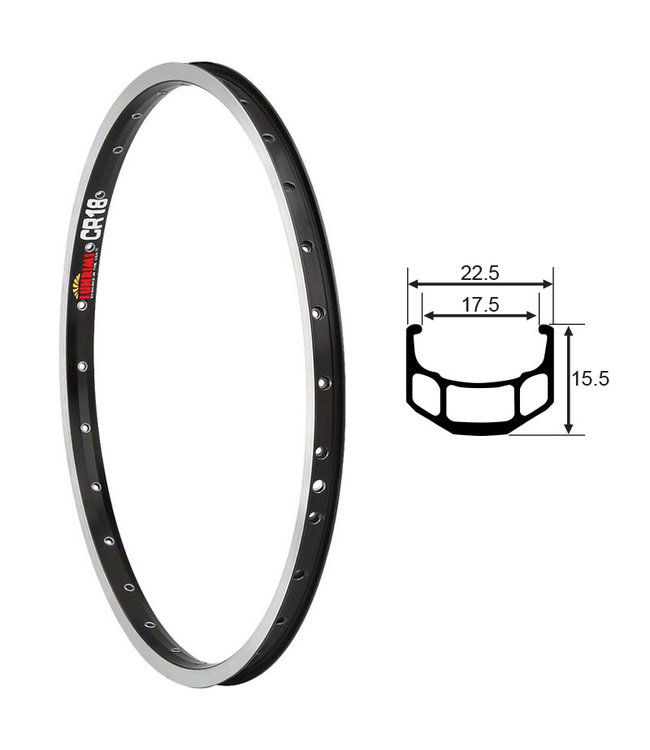 SUN RIMS SUN 700C CR-18 (DOUBLE WALL)  700C HYBRID/CYCLECROSS RIM