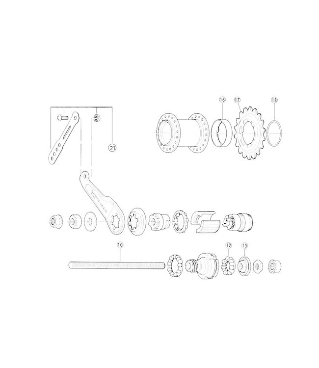 SHIMANO SHIMANO  CB-E110 TYPE D EXPLODED VIEWS COASTER HUB