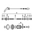 SHIMANO SHIMANO  ULTEGRA FH-6600 (REAR) EXPLODED VIEWS OF ROAD HUB