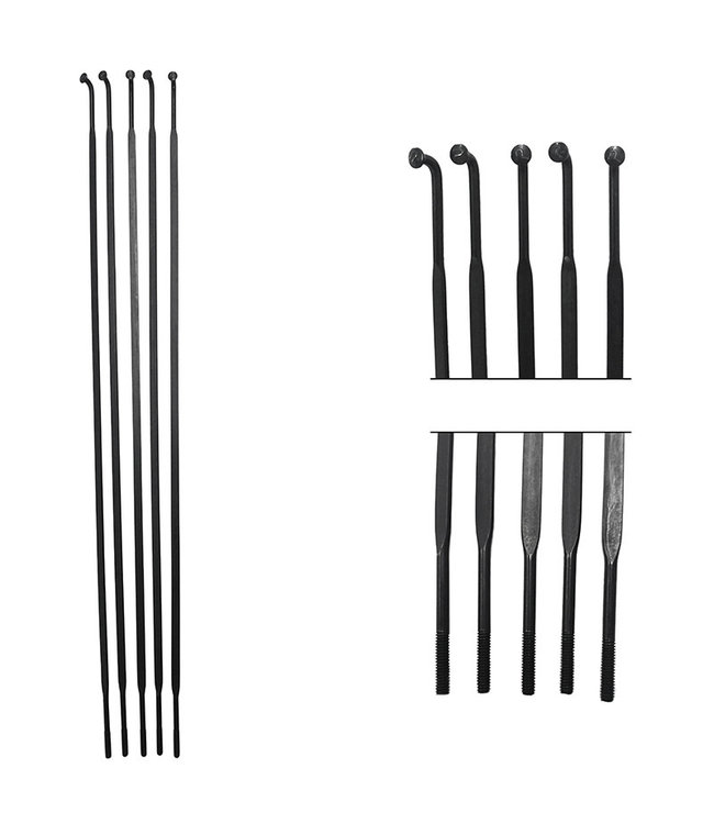 PILLLAR PILLLAR  BLADED BLACK J-BEND (5 SPOKES) SPOKES