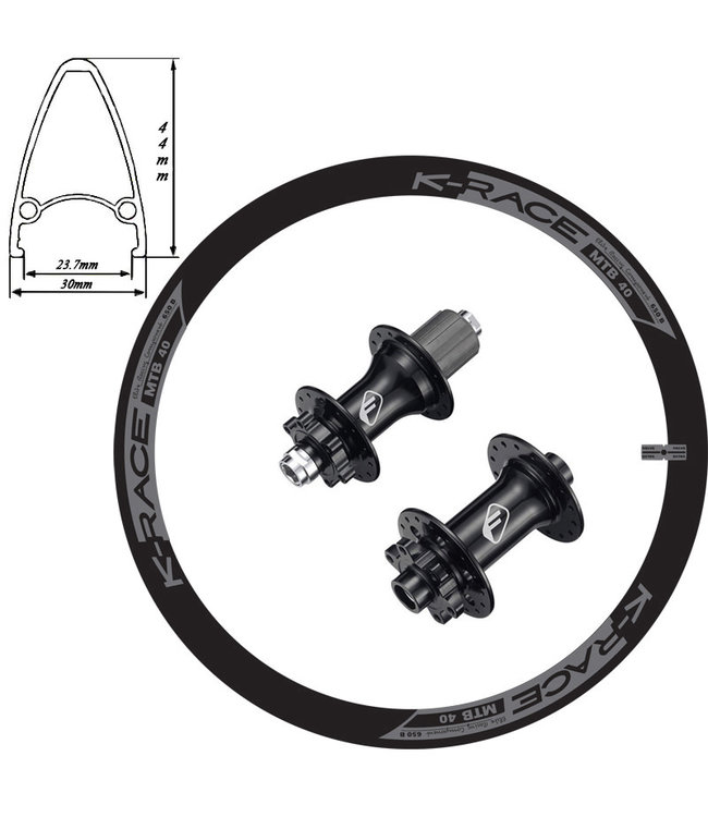 K RACE K RACE 27.5 650B MTB 40 DISC BLACK WHEEL SET 27.5 650B DISC WHEELS HIGHLANDS BIKES