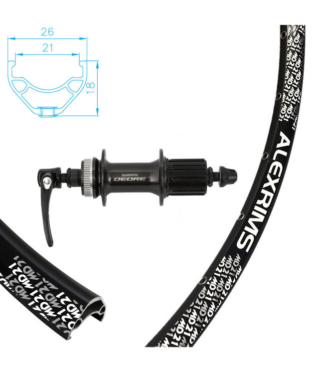 ALEXRIMS ALEXRIMS 27.5''/650B MD21 DISC BLACK27.5'' / 650B DISC WHEELS