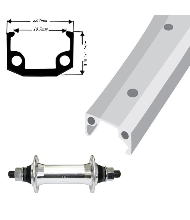 DAMCO DAMCO 27" X 1¼" ALLOY SILVER (SINGLE WALL)27X1-1/4 WHEELS