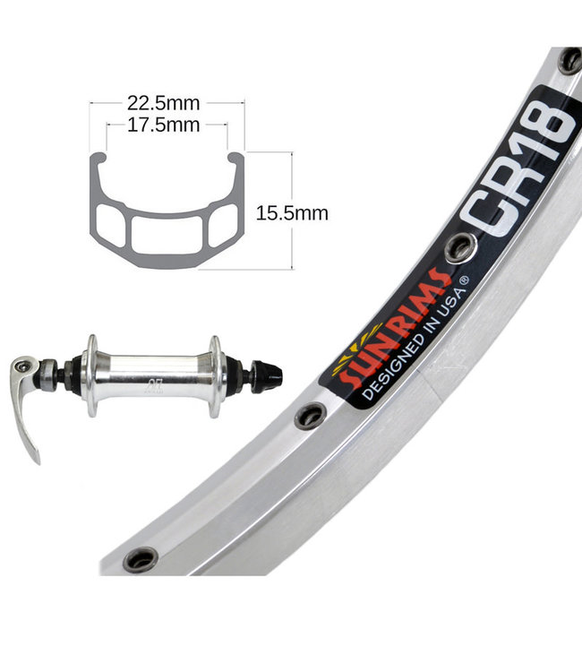 SUN RIMS SUN 27" X 1¼" CR-18 SILVER27X1-1/4 WHEELS