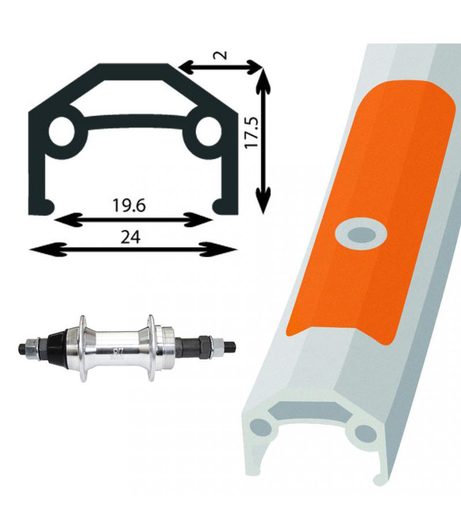 DAMCO DAMCO 27" X 1¼" ALLOY SILVER (DOUBLE WALL)27X1-1/4 WHEELS